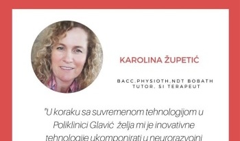 Nova članica tima Poliklinike Glavić: Karolina Župetić, SI terapeut i NDT Bobath Tutor