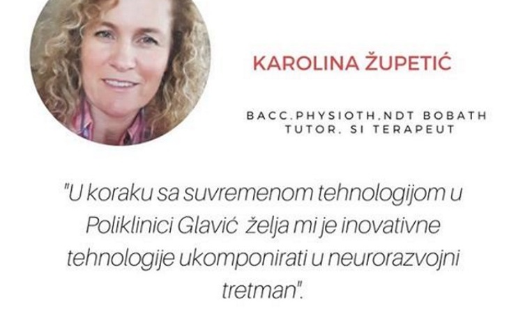 Nova članica tima Poliklinike Glavić: Karolina Župetić, SI terapeut i NDT Bobath Tutor